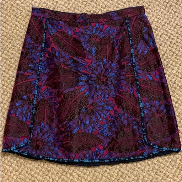 J CREW purple jacquard skirt - Picture 1 of 5
